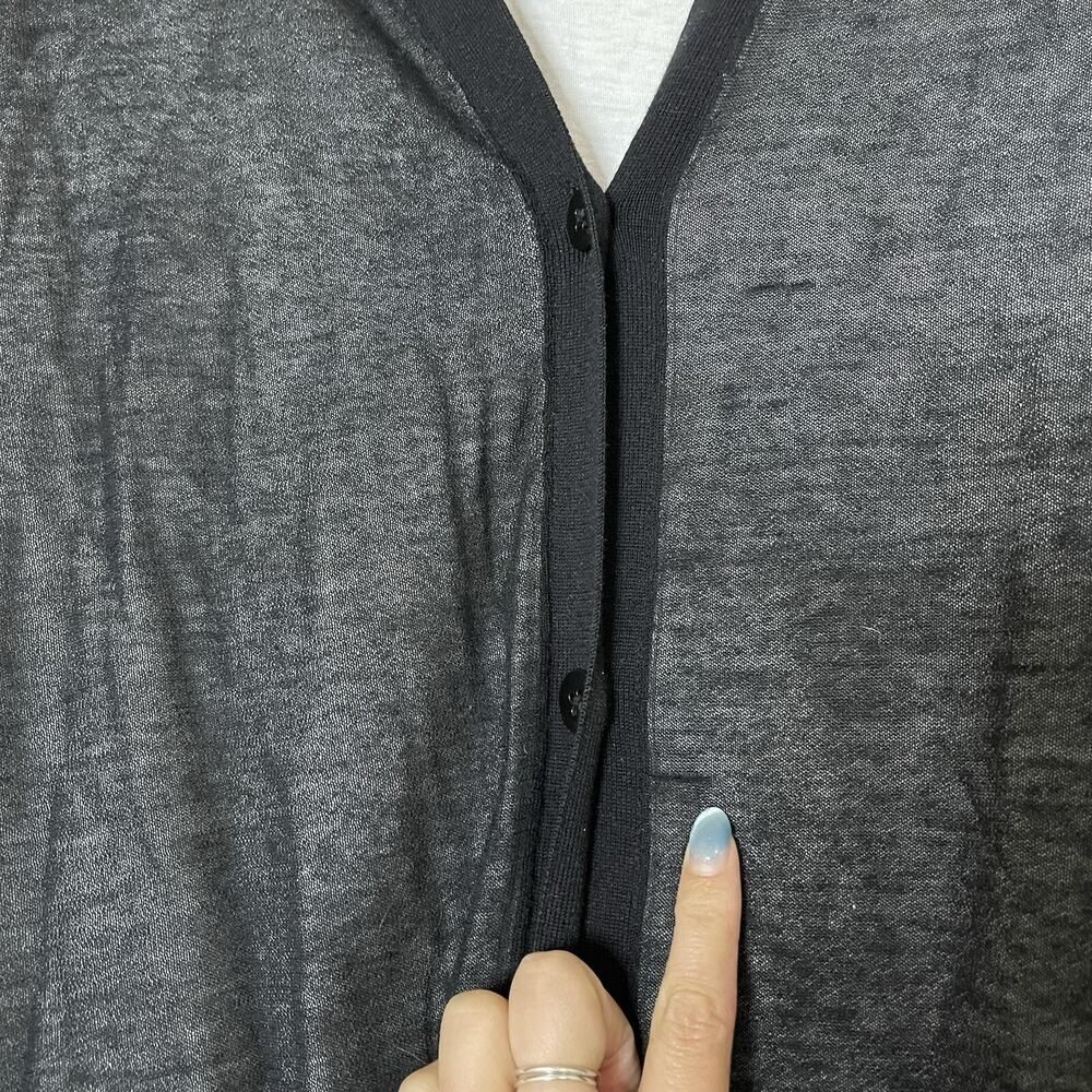 T Alexander Wang Double Layer Black Button Front … - image 4